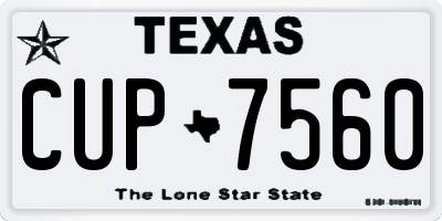 TX license plate CUP7560