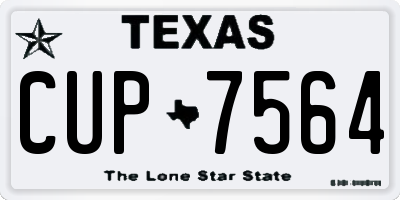 TX license plate CUP7564