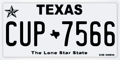 TX license plate CUP7566