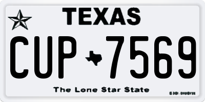 TX license plate CUP7569