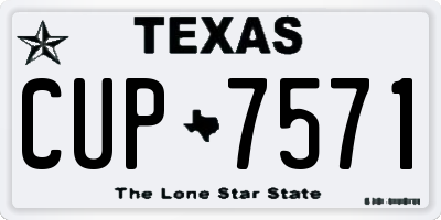 TX license plate CUP7571