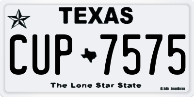 TX license plate CUP7575