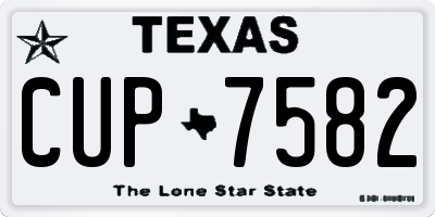 TX license plate CUP7582