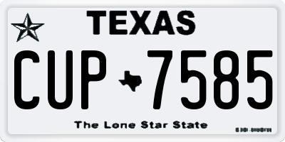 TX license plate CUP7585