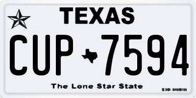 TX license plate CUP7594