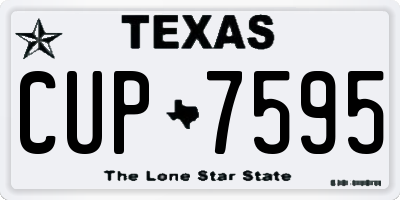 TX license plate CUP7595