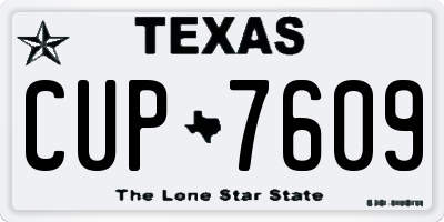 TX license plate CUP7609