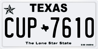 TX license plate CUP7610