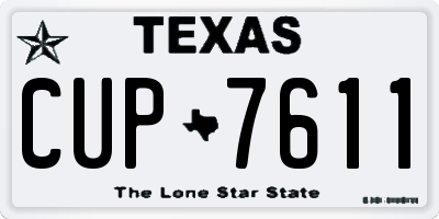 TX license plate CUP7611