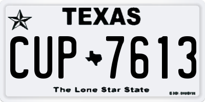 TX license plate CUP7613