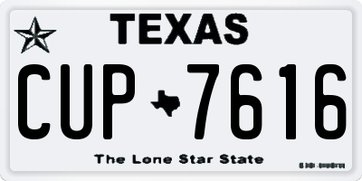 TX license plate CUP7616