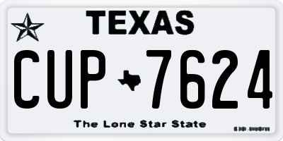 TX license plate CUP7624