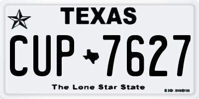 TX license plate CUP7627