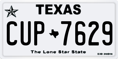 TX license plate CUP7629