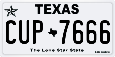 TX license plate CUP7666