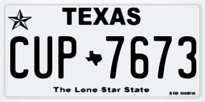 TX license plate CUP7673