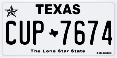 TX license plate CUP7674