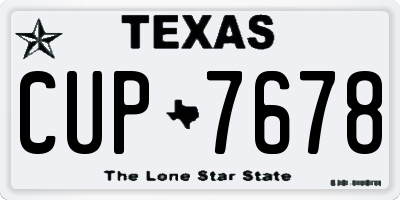 TX license plate CUP7678