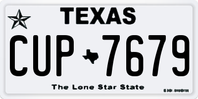 TX license plate CUP7679