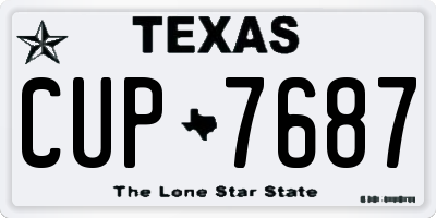 TX license plate CUP7687
