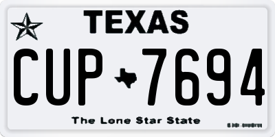 TX license plate CUP7694