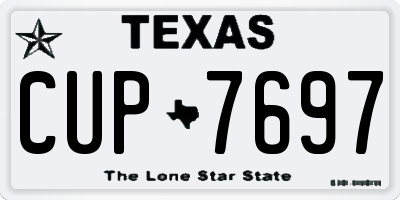 TX license plate CUP7697