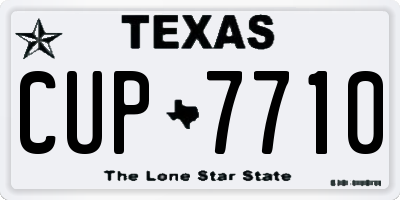 TX license plate CUP7710