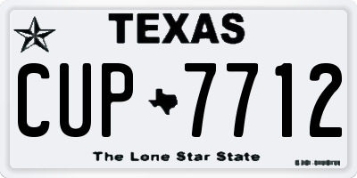 TX license plate CUP7712
