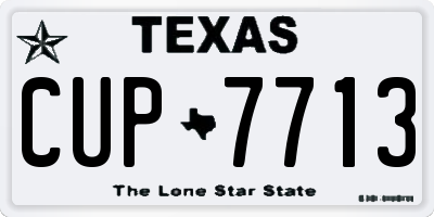 TX license plate CUP7713