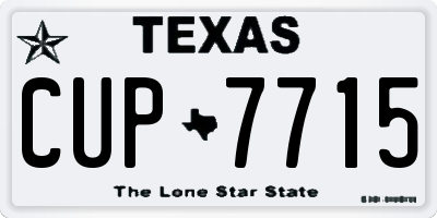 TX license plate CUP7715