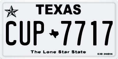 TX license plate CUP7717