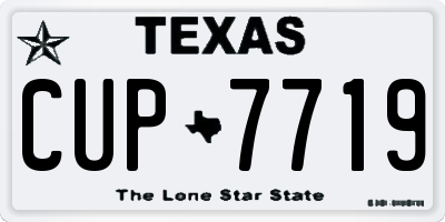 TX license plate CUP7719