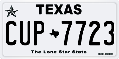 TX license plate CUP7723