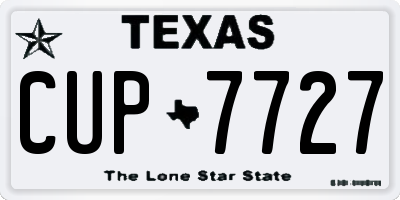 TX license plate CUP7727