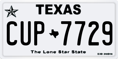 TX license plate CUP7729