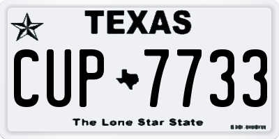 TX license plate CUP7733
