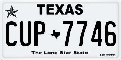 TX license plate CUP7746