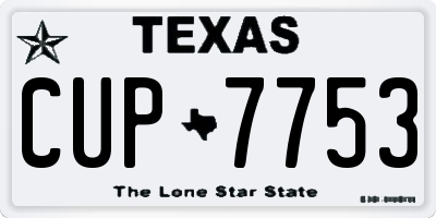 TX license plate CUP7753