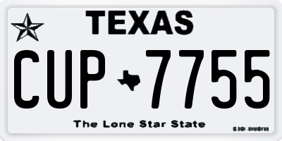 TX license plate CUP7755