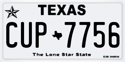 TX license plate CUP7756