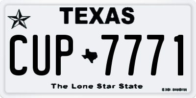 TX license plate CUP7771