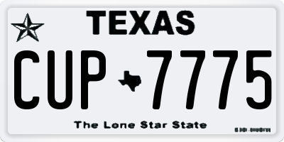 TX license plate CUP7775