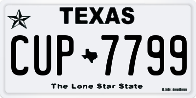 TX license plate CUP7799