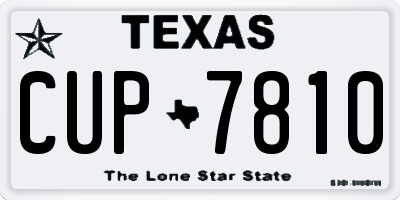 TX license plate CUP7810