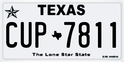 TX license plate CUP7811