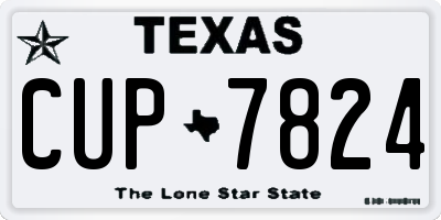 TX license plate CUP7824