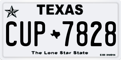 TX license plate CUP7828