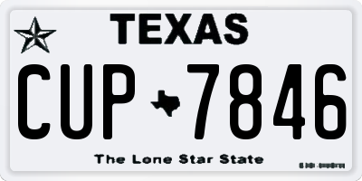 TX license plate CUP7846