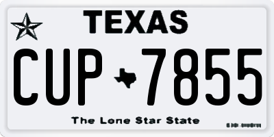 TX license plate CUP7855