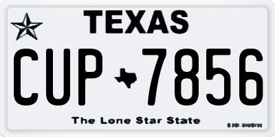 TX license plate CUP7856